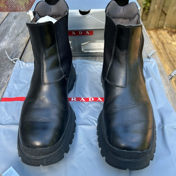 Prada Lug Sole Chelsea Boot - Picture 2 of 6